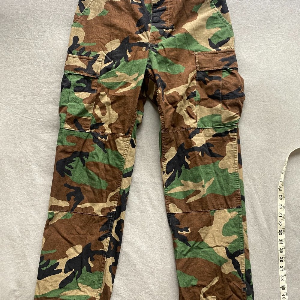 Propper US Army Men S/R Woodland Camo Combat Pants Cargo Military Double Knee